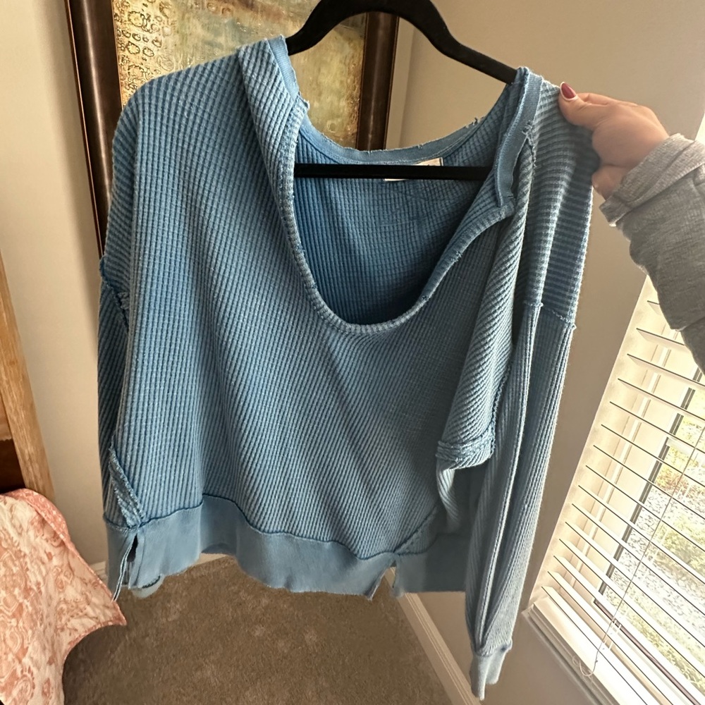 Free People Blue Sweater